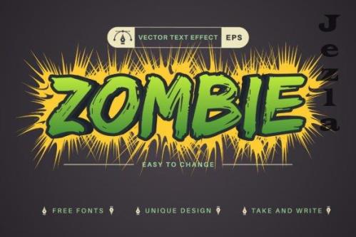 Zombie - Editable Text Effect - 10267009 Zombie - Editable Text Effect - 10267009