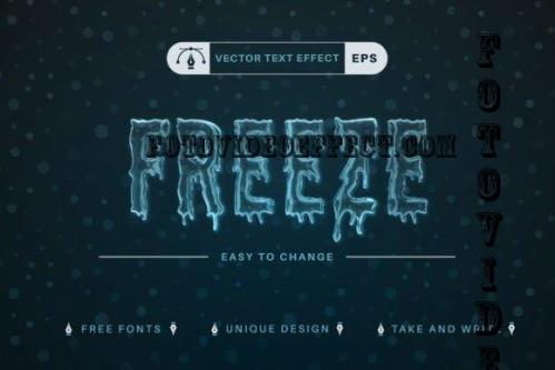 Freeze - Editable Text Effect - 10300098