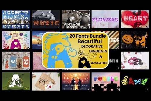 Beautiful Fonts Bundle - 20 Premium Fonts