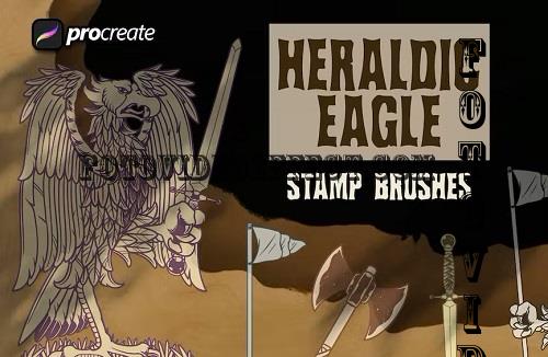 Heraldic Eagle Element Brush Stamp - U7LJHGJ