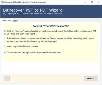 BitRecover PST to PDF Wizard 8.5