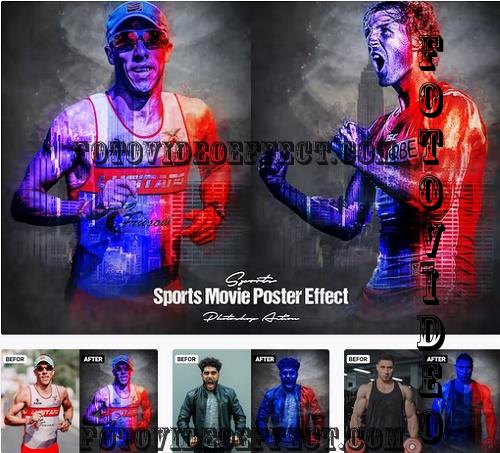 Sports Movie Poster Desing Effect - 9VJDCGL