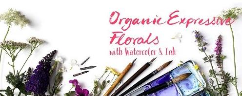 Organic Expressive Florals with Watercolor and Ink