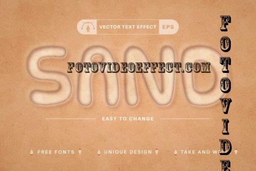 Sand Beach - Editable Text Effect - 10274418