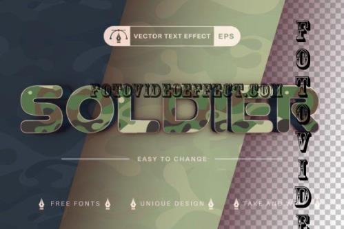 Soldier - Editable Text Effect - 10286466