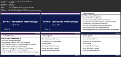 Formal Verification Exclusive Methodology  2022