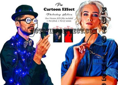 Pro Cartoon Effect Photoshop Action - 10901300