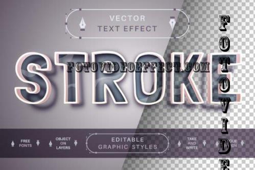 Glass Stroke - Editable Text Effect, Font Style - 2288125