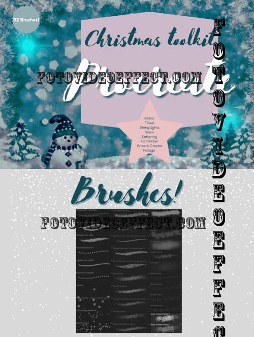 Procreate Christmas Toolkit 32 X Brushes