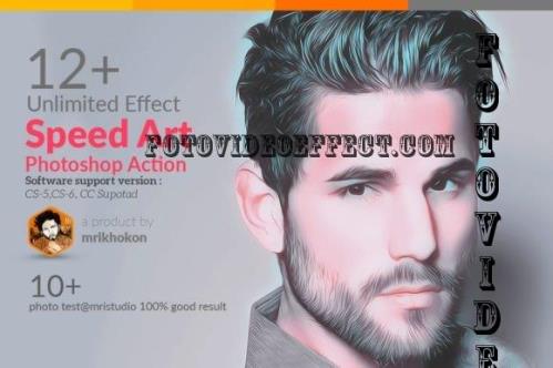 Speed Art Photoshop Action - 664109