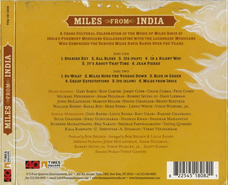 VA - Miles From India - A Celebration of the Music of Miles Davis (2008) Lossless