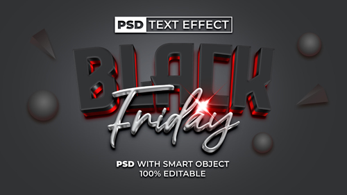 Black friday text effect style editable text effect