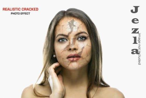 Realistic Cracked Stone Photo Effect