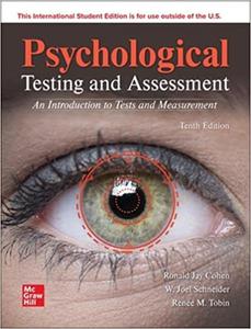 Psychological Testing and Assessment 10TH Edition, International Edition, Textbook only Ed 10