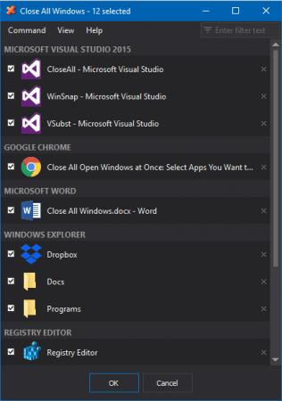 Close All Windows  5.2