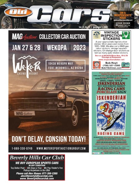 Old Cars Weekly – 01 December 2022