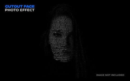 Cut out Portrait Face Photo Effect PSD 2