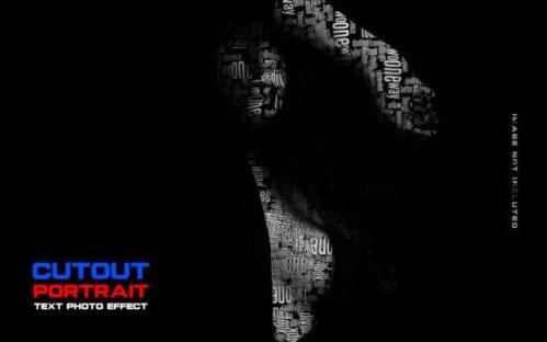 Cut out Portrait Face Photo Effect PSD 3
