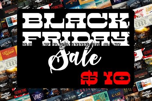 Black Friday Font Bundle - 61 Premium Fonts