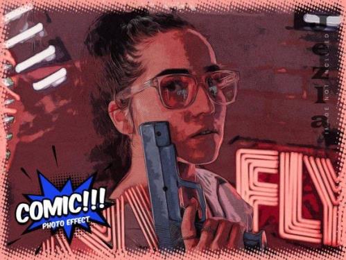 Comic Book Art Photo Effect PSD
