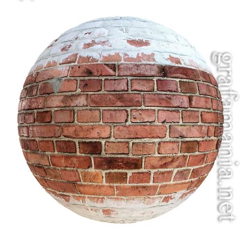 Red Brick Wall with Cement PBR Texture