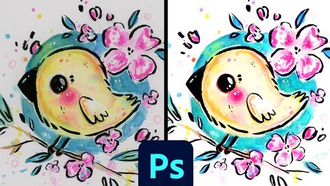 Edit & Clean Up Traditional Art In Adobe Photoshop