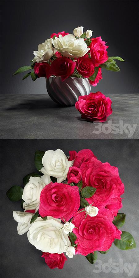 Bouquet of roses 3D Models