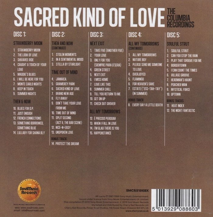 Grover Washington Jr. - Sacred Kind Of Love (The Columbia Recordings) (1987-99) (5CD Box Set, 2019)Lossless