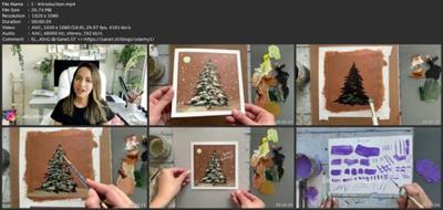 Quick & Easy Winter Tree Painting For Beginners! Painting  Lesson 82d27dc83951b499d44b4acea05d0d04