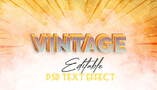 Vintage style psd text effect