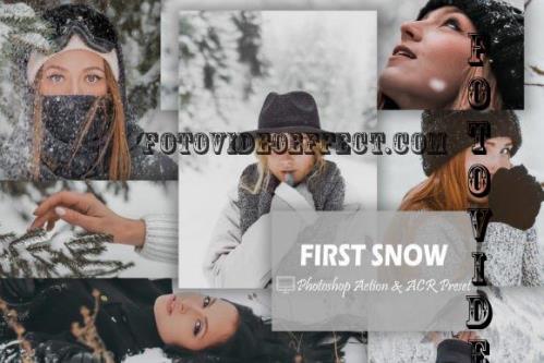 12 First Snow Photoshop Actions and ACR