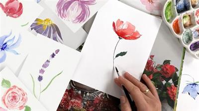Easiest Way To Paint Ten Loose Watercolor  Flowers 1c43dd1d604967ea9ce72f9da76b7ba5