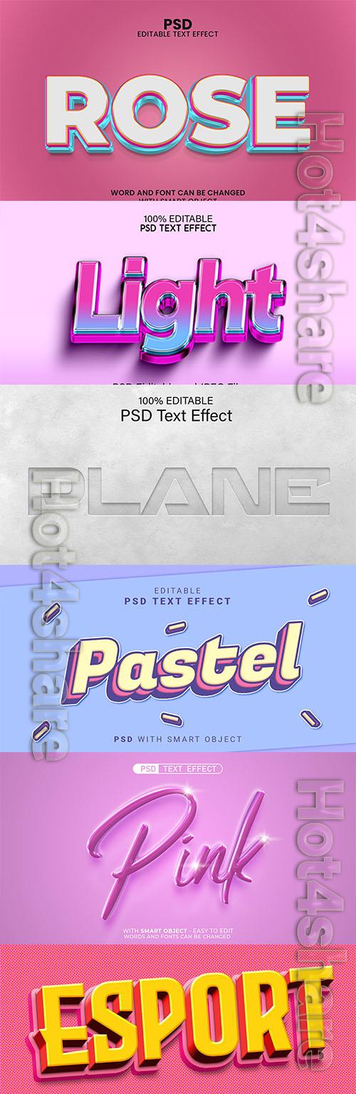 Psd style text effect editable set vol 14