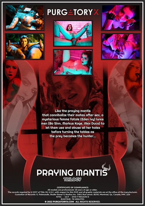 Praying Mantis / Молящийся богомол (PurgatoryX) [2022 г., Anal, BDSM, Bondage, Double Penetration, Feature, Fetish, Group Sex, Rough Sex, Threesomes, WEB-DL] (Split Scenes) (Eden Ivy)