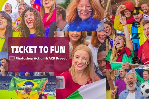 12 Ticket To Fun Photoshop Actions And ACR Presets, Sport - 2324762