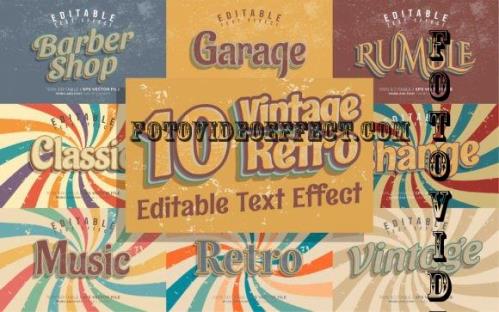 Vintage Retro Style Editable Text Effect