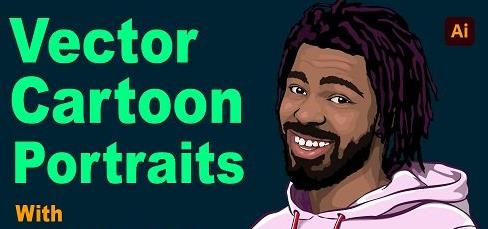Create a vector cartoon portrait