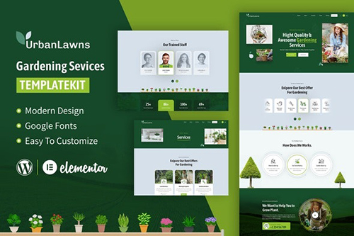 ThemeForest - Urban Lawns - Gardening Elementor Template Kit/41877264