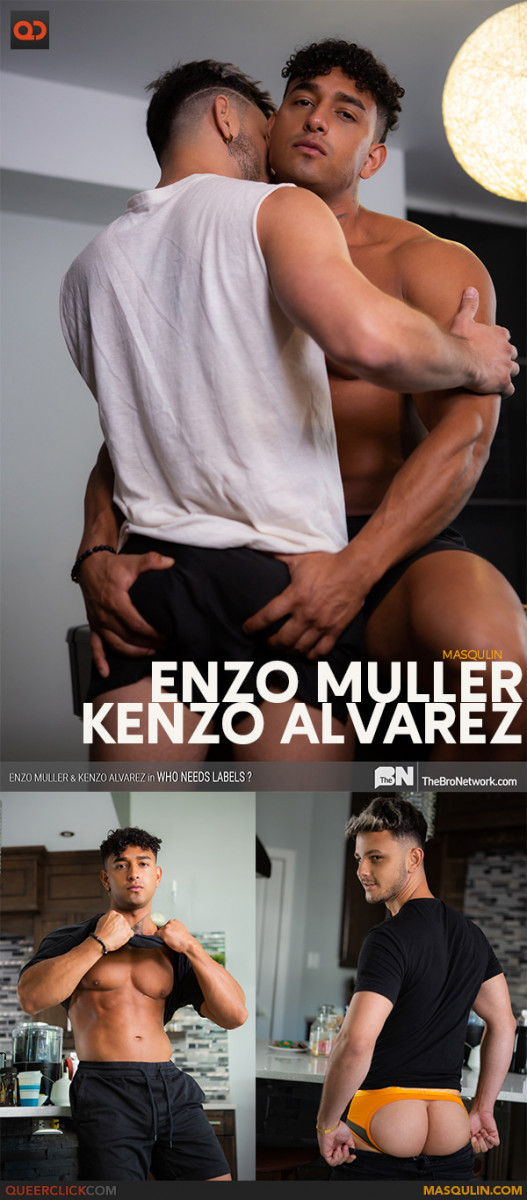 [Masqulin.com / TheBroNetwork.com] Who Needs Labels? (Kenzo Alvarez, Enzo Muller) [2022 г., Anal Sex, Bareback, Blowjob, Cumshots, Muscles, Tattoos, 1080p]