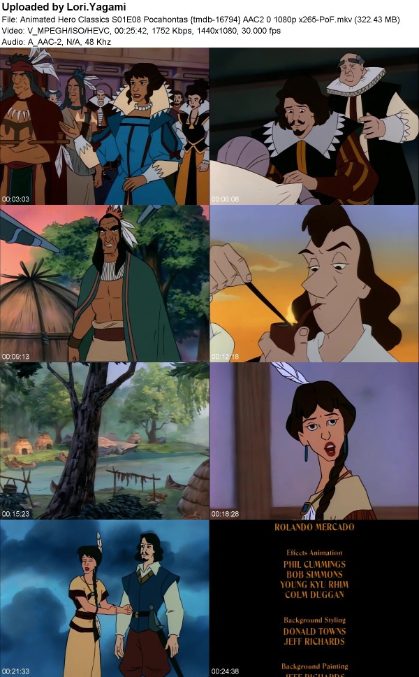 Animated Hero Classics S01E08 Pocahontas {tmdb-16794} AAC2 0 1080p x265-PoF