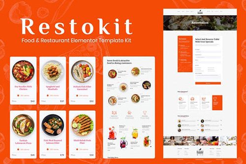 ThemeForest - Restokit - Food & Restaurant Elementor Template Kit/41936067