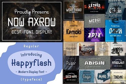 Bundle Font Modern Display - 20 Premium Fonts