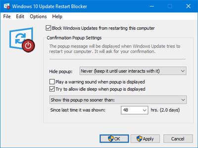 Windows 10 Update Restart Blocker  1.2