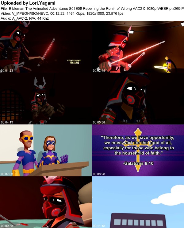 Bibleman The Animated Adventures S01E06 Repelling the Ronin of Wrong AAC2 0 1080p WEBRip x265-PoF