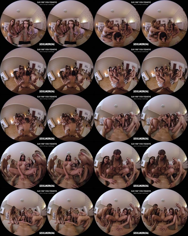 SLR, SLR Originals: Amy Doux, Angelika Grays, Candee Licious, Rebecca Volpetti, Sata Jones, Zazie Skymm - Ten to One (POV) - Surrounded by the Hottest Stars in SLR Original Harem Scene (27972) [Oculus Rift, Vive | SideBySide] [1920p]