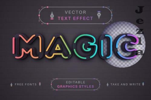 Magic Cable - Editable Text Effect - 10943420