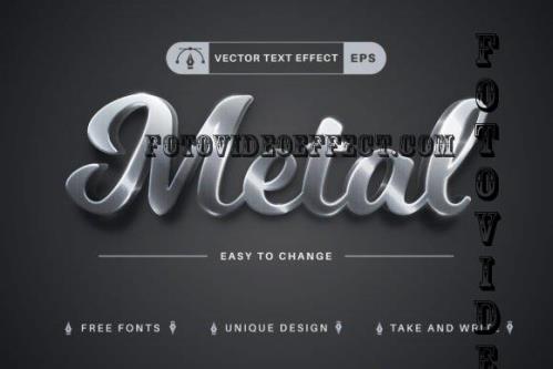 Metal - Editable Text Effect - 10944916