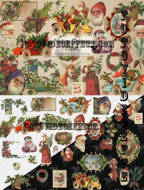Vintage Christmas Clipart - 10848408