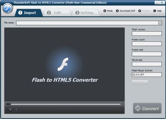 ThunderSoft Flash to HTML5 Converter v4.9.2