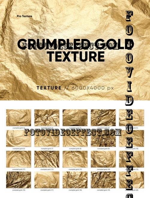 20 Crumpled Gold Texture